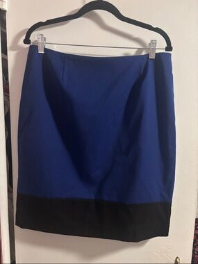 Jones Wear Royal Blue Pencil Skirt with Black Band